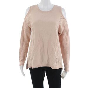 Bar III Unisex Crew Neck Pullover Sweater Beige Long Sleeve Size XL